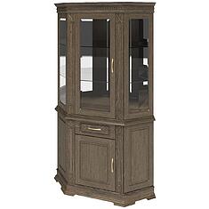 Фото - Шкаф комбинированный угловой «Верди Классик» П1.0487.0.18-01, массив дуба, Табак