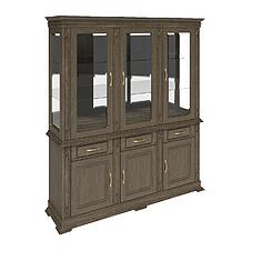 Фото - Шкаф комбинированный 3д «Верди Классик» П1.0487.0.20, массив дуба, Табак