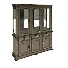 Фото - Шкаф комбинированный 3д «Верди Классик» П1.0487.0.20, массив дуба, Венге