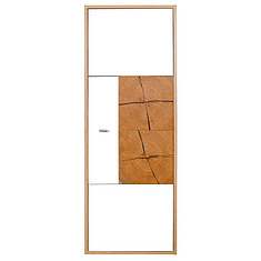 Фото - Шкаф навесной «Гелиос» П550.30-01 (уценка), ЛДСП+МДФ, Дуб Вотан + белый