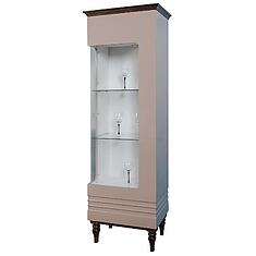 Фото - Шкаф «Ирис» П529.01, МДФ+ПВХ, Капучино глянец + венге