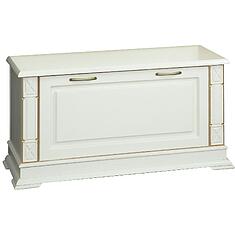 Фото - Тумба для обуви «Верди Классик» П3.0487.3.22, массив дуба, Слоновая кость с золочением