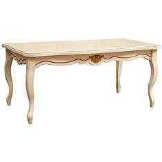 Фото - Стол журнальный «Алези» П1.350.0.40 (П354.02), массив дуба, Слоновая кость с золочением