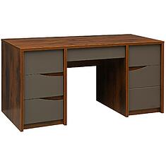 Фото - Стол письменный «Монако» П6.528.2.14 (П510.14), МДФ+ПВХ, Дуб Саттер+Серый Мокко