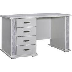 Фото - Стол письменный «Тунис» П6.343.2.25-01 (П343.25Ш), ДСП+шпон, Слоновая кость с серебром