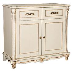 Фото - Тумба «Алези» П1.350.0.18 (П350.18), массив дуба, Слоновая кость с золочением