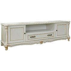 Фото - Тумба ТВ «Алези» П1.350.0.27 (П350.27), массив дуба, Слоновая кость с золочением