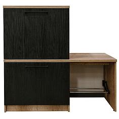 Фото - Тумба для обуви «Брауни» П043.208, Дуб Каньон+чёрный