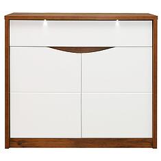 Фото - Тумба «Монако» П510.10, МДФ+ПВХ, Дуб Саттер+Белый глянец