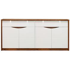 Фото - Тумба «Монако» П510.11, МДФ+ПВХ, Дуб Саттер+Белый глянец