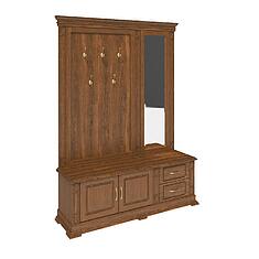 Фото - Тумба с вешалкой и зеркалом «Верди Классик» П3.0487.3.04, массив дуба, Черешня