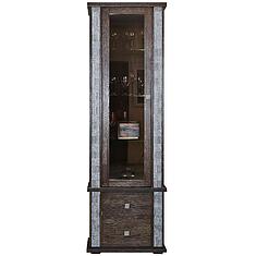 Фото - Шкаф с витриной «Тунис» П6.343.0.19-01 (П343.19Ш), массив дуба, Венге с серебром