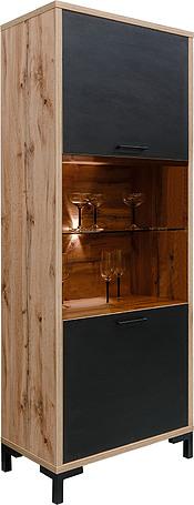 Шкаф с витриной «Блэквуд» П556.04