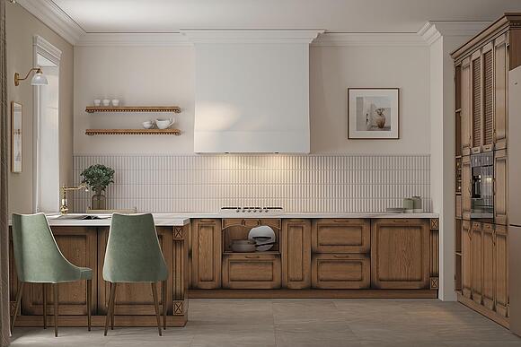 Кухня «Верди Классик 1» П8.1487 (verdi_dub_rust_1.jpg) Кухня «Верди Классик 1» П8.1487