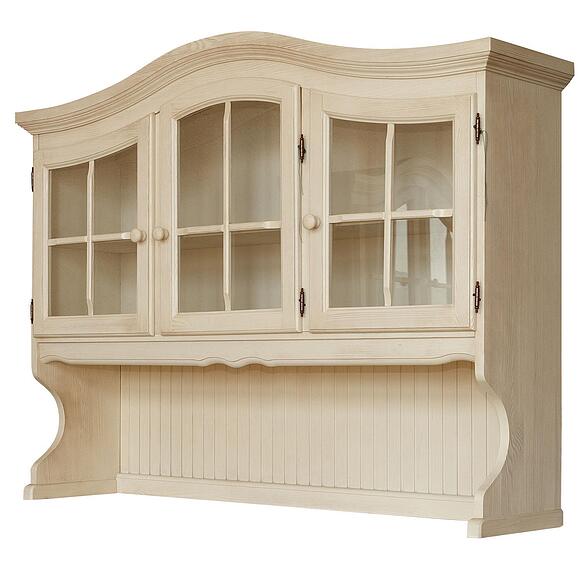 Секция - витрина 3д «Лотос» БМ2.701.4.09-01(1077-01), Основной материал: массив сосны, Цвет: Брашированный крем (1077-01.jpg) Секция - витрина 3д «Лотос» БМ2.701.4.09-01(1077-01)