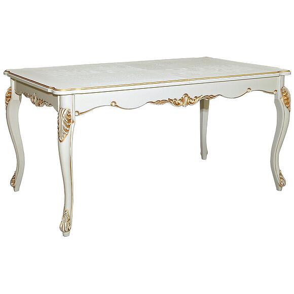 Стол «Альба» П4.485.0.07 (П498.02), Основной материал: МДФ+шпон, Цвет: Слоновая кость с золочением (498_02.jpg) Стол «Альба» П4.485.0.07 (П498.02)