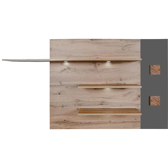 Полка «Гелиос» П550.09, Цвет: Дуб Вотан + серый (4J4A1227.jpg) Полка «Гелиос» П550.09