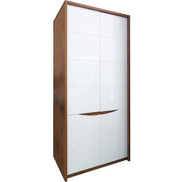 Шкаф для одежды «Монако» П6.528.1.08 (П528.08), Основной материал: МДФ+ПВХ, Цвет: Дуб Саттер+Белый глянец (52808.jpg) Шкаф для одежды «Монако» П6.528.1.08 (П528.08)