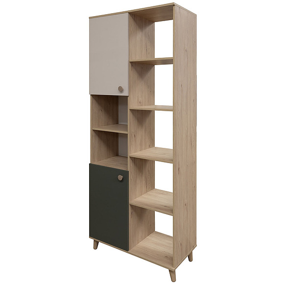 Шкаф комбинированный «Вена» П6.115.2.04, Основной материал: ЛДСП, Цвет: Базальт + Персидский жемчуг - Гикори Кингстон (6T3A3865_-kopiya.jpg) Шкаф комбинированный «Вена» П6.115.2.04