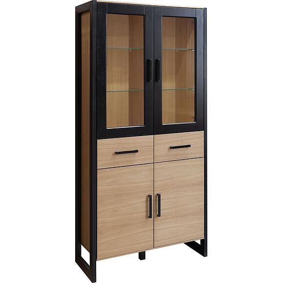 Шкаф-витрина «Монтана» П8.918.0.73, Основной материал: ДСП+шпон, Цвет: Дуб розовый воск (8C3A081.jpg) Шкаф-витрина «Монтана» П8.918.0.73