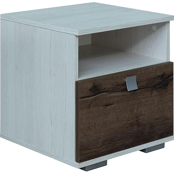 Тумба прикроватная  «Сорренто» П6.949.1.04, Основной материал: ЛДСП, Цвет: Дуб Бордо лайт + Дуб Монастырский (8C3A1969.jpg) Тумба прикроватная  «Сорренто» П6.949.1.04