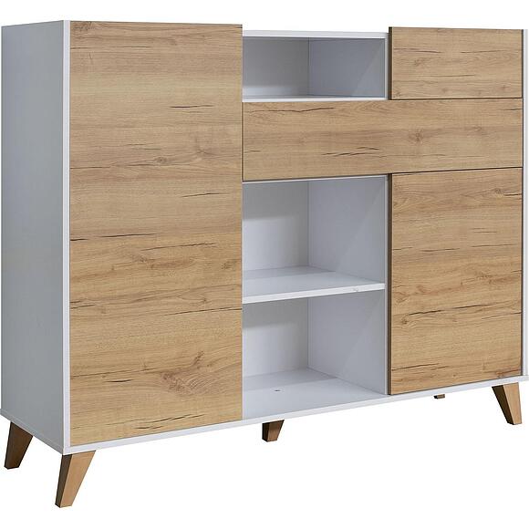 Тумба «Денвер» П6.639.0.10(639.10), Основной материал: ЛДСП, Цвет: Дуб Кантри золотой + Белый (8C3A2186.jpg) Тумба «Денвер» П6.639.0.10(639.10)