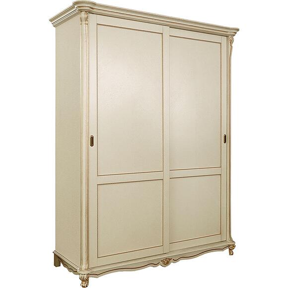 Шкаф для одежды 2д «Алези» П1.350.1.05 (П349.21), Основной материал: массив дуба, Цвет: Слоновая кость с золочением (Alezi_349-21_slon_kost_s_zoloch.jpg) Шкаф для одежды 2д «Алези» П1.350.1.05 (П349.21)
