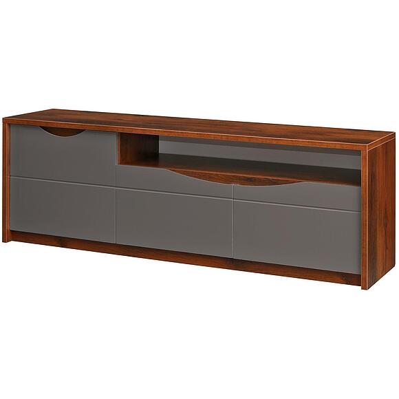 Тумба под ТВ «Монако» П6.528.0.02, Основной материал: МДФ+ПВХ, Цвет: Дуб Саттер+Серый Мокко (Dub-Satter-Seriy_Mokko_Tumba-dlya-tele-radioapparatury_Monako_P510-02_-1.jpg) Тумба под ТВ «Монако» П6.528.0.02