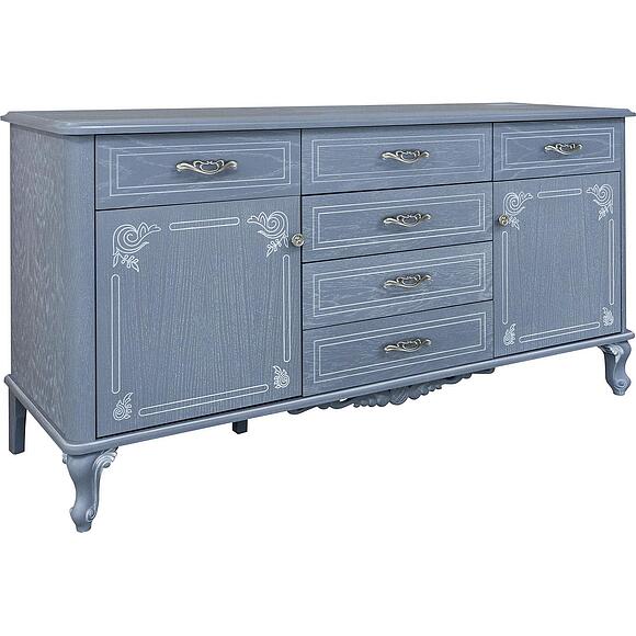 Тумба «Флорентина» БМ2.851.0.34(2681), Основной материал: МДФ, облицованная шпоном дуба, Цвет: голубой агат (IMG_2761.jpg) Тумба «Флорентина» БМ2.851.0.34(2681)