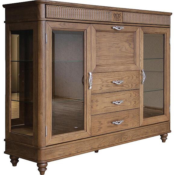 Тумба-бар «Юстина Люкс» БМ2.690.0.38, Основной материал: массив дуба, Цвет: Орех (IMG_4356.jpg) Тумба-бар «Юстина Люкс» БМ2.690.0.38