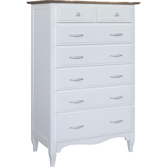 Комод «Кармен Прованс» П3.0581.1.04, Основной материал: массив дуба, Цвет: Молоко+Дуб Сахара (Komod_Karmen_P_moloko-dyb_sahara__-3.jpg) Комод «Кармен Прованс» П3.0581.1.04