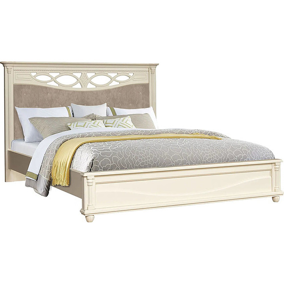 Кровать двойная «Валенсия Классик» с мягким изголовьем