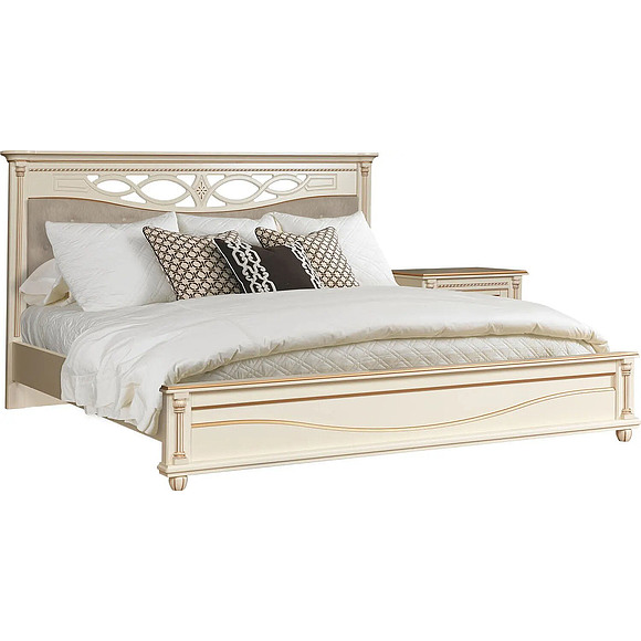 Кровать двойная «Валенсия Классик» с мягким изголовьем