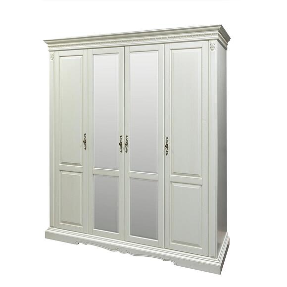 Шкаф «Милана 02» П4.265.1.02-01(294.02), Основной материал: массив дуба, Цвет: Слоновая кость (Shkaf_Milana_02_P294-02_slon_kosst.jpg) Шкаф «Милана 02» П4.265.1.02-01(294.02)