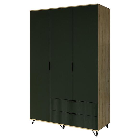 Шкаф для одежды 3д «Рокси» П6.948.1.01, Основной материал: ЛДСП+МДФ, Цвет: Грин Софт+Дуб Кантри золотой (Shkaf_Roksi_P6-948-1-01_Soft-Dub_Kantri_zolotoj_.jpg) Шкаф для одежды 3д «Рокси» П6.948.1.01