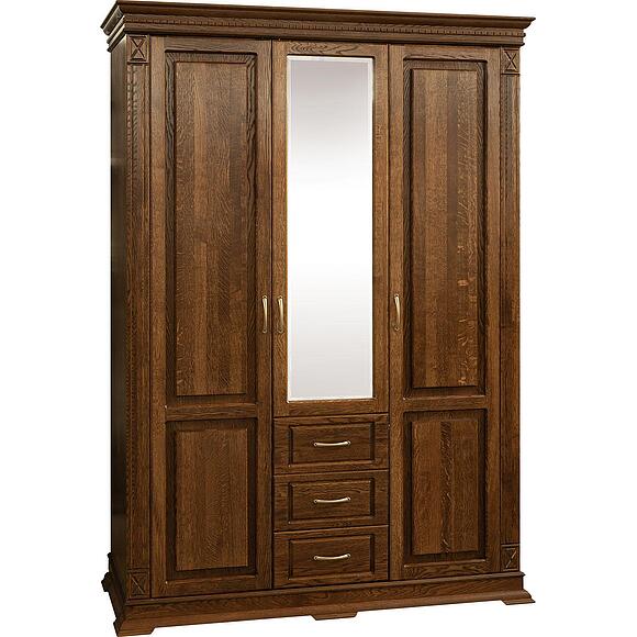 Шкаф для одежды 3д «Верди Классик» П3.0487.1.25, Основной материал: массив дуба, Цвет: Черешня (Shkaf_Verdi_Luks_P434-10_chereshnya-2.jpg) Шкаф для одежды 3д «Верди Классик» П3.0487.1.25