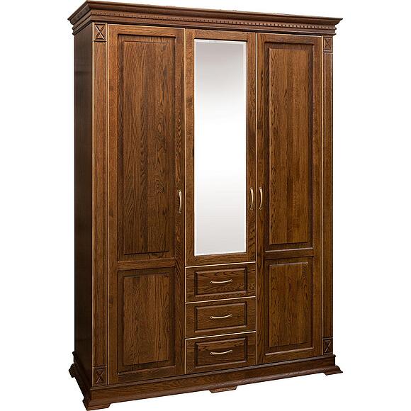 Шкаф для одежды 3д «Верди Классик» П3.0487.1.25, Основной материал: массив дуба, Цвет: Черешня с золочением (Shkaf_Verdi_Luks_P434-10_chereshnya_s_zolocheniem-1.jpg) Шкаф для одежды 3д «Верди Классик» П3.0487.1.25