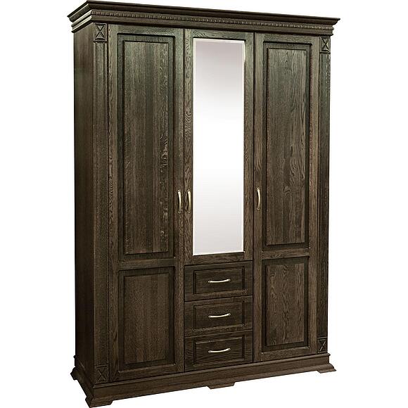 Шкаф для одежды 3д «Верди Классик» П3.0487.1.25, Основной материал: массив дуба, Цвет: Табак (Shkaf_Verdi_Luks_P434-10_tabak-1.jpg) Шкаф для одежды 3д «Верди Классик» П3.0487.1.25