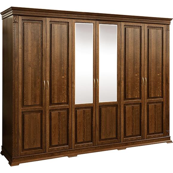 Шкаф для одежды 6д «Верди Классик» П3.0487.1.28, Основной материал: массив дуба, Цвет: Черешня (Shkaf_Verdi_P434-13_chereshnya-1.jpg) Шкаф для одежды 6д «Верди Классик» П3.0487.1.28