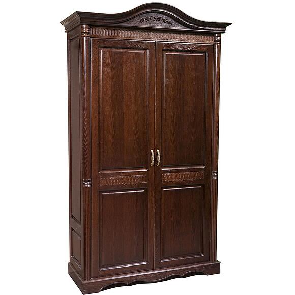 Шкаф для одежды 2д «Паола» БМ2.671.3.02(2169), Основной материал: массив дуба, Цвет: Горячий шоколад (Shkaf_dlya_odezhdi_2D_Paola-2169_BM673_goryachii_shokolad.jpg) Шкаф для одежды 2д «Паола» БМ2.671.3.02(2169)