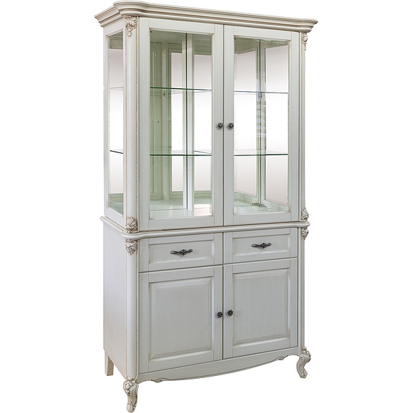 Шкаф комбинированный 2д «Трезор» П1.987.0.03, Основной материал: массив дуба, Цвет: Королевский шелк (Shkaf_kombenirovannii_2D_Trezor_P1-987-0-03_korolevskii_shelk.jpg) Шкаф комбинированный 2д «Трезор» П1.987.0.03