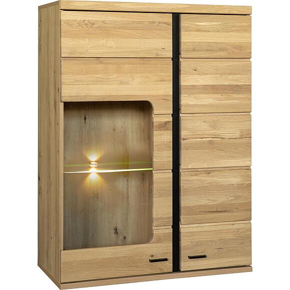 Шкаф навесной «Сонос Сити» П8.0572.0.11, Основной материал: массив дуба, Цвет: Дуб натуральный (Shkaf_navesnoi_Sonos_P572-11_dyb_natyralnii-chernii-2.jpg) Шкаф навесной «Сонос Сити» П8.0572.0.11