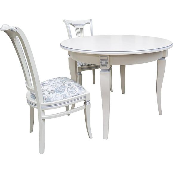 Стол обеденный «Валенсия Классик» П3.0589.4.12, Основной материал: МДФ+шпон, Цвет: Античная темпера с серебром (Stol-P358-09-Valensiai-12A-Antichnai-tempera-s-serebrom-1.jpg) Стол обеденный «Валенсия Классик» П3.0589.4.12