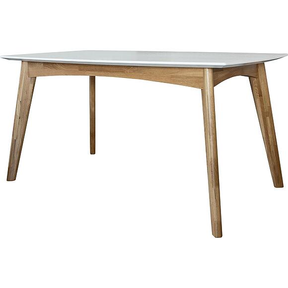 Стол «Моника», Основной материал: массив дуба, Цвет: Молоко+дуб натуральный, Механизм трансформации: без механизма, Размер: 1100х700х776 мм (Stol_Monika_2_P646-02_Moloko-dyb_natyralnii-2.jpg) Стол «Моника»