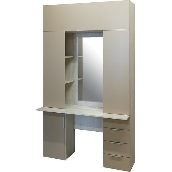 Стол туалетный «Аврора» П6.940.1.02, Основной материал: ЛДСП, Цвет: Капучино + Ледяное дерево (Stol_tyaletniy_Avrora_P6-940-1-02__.jpg) Стол туалетный «Аврора» П6.940.1.02