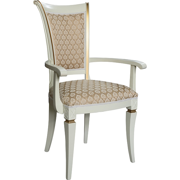 Стул «Верди Классик» П5.0487.5.02-1А, Основной материал: ткань, Цвет: Слоновая кость с золочением (Stul_Verdi_P5-487-5-02-1A_slon_kost_s_zolocheniem_300130.jpg) Стул «Верди Классик» П5.0487.5.02-1А