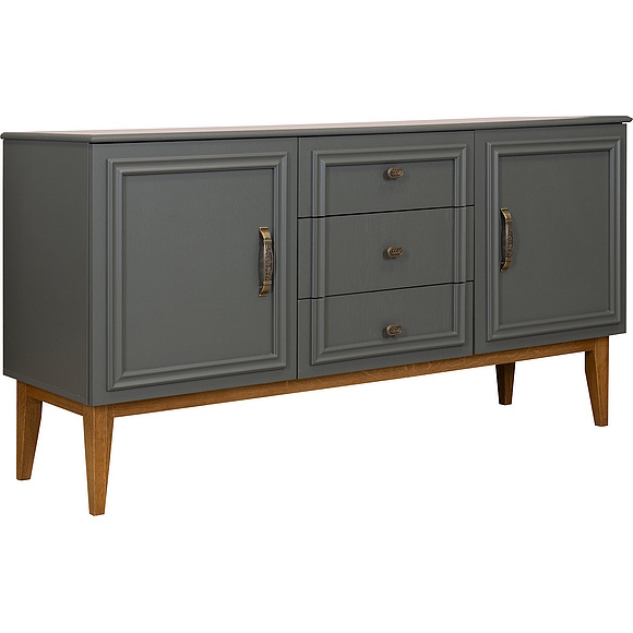 Тумба «Дольче» П3.597.0.03, Основной материал: МДФ, крашеная, Цвет: Базальт + Дуб рустикаль (Tumba_Dolche_P3-597-0-03_.jpg) Тумба «Дольче» П3.597.0.03