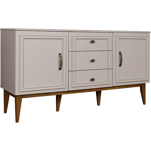 Тумба «Дольче» П3.597.0.03, Основной материал: МДФ, крашеная, Цвет: Дуб рустикаль + Персидский жемчуг  (Tumba_Dolche_P3-597-0-03_Persidskij_zhemchug-Dub_Rustikal.jpg) Тумба «Дольче» П3.597.0.03