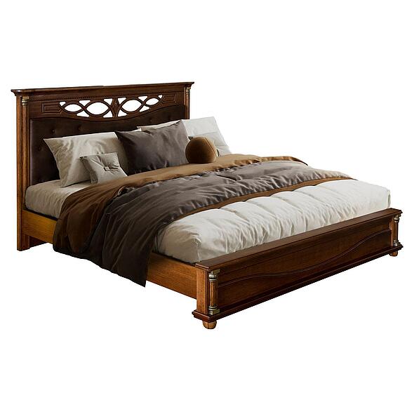 Кровать двойная «Валенсия Д Классик» с мягким изголовьем