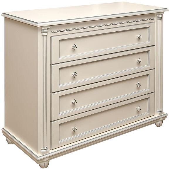 Комод «Валенсия Классик» П3.0589.1.13, Основной материал: массив березы, Цвет: Античная темпера с серебром (komod_valensiya_p254_30_antich_tempera_serebro-3.jpg) Комод «Валенсия Классик» П3.0589.1.13